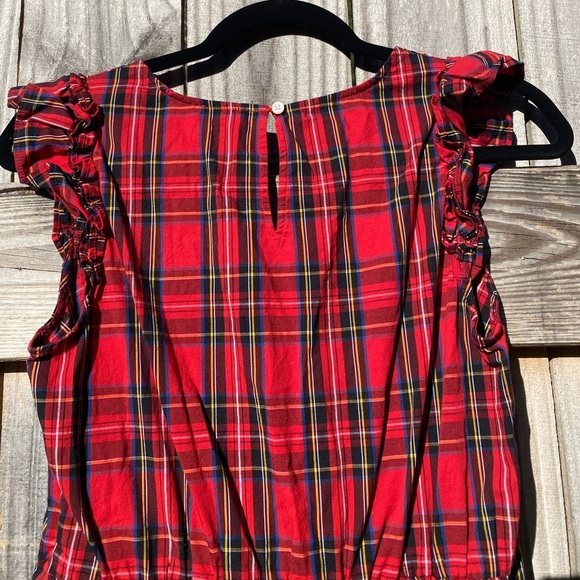 J. Crew Red Plaid Midi Dress - Picture 9 of 9